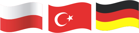 Poland, Turkey, Germany flags